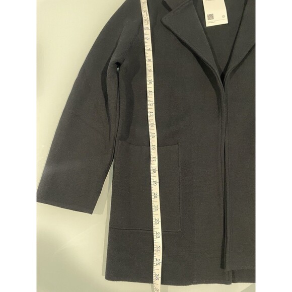 New Quince Black Organic Cotton Knit Sweater Blazer Size Small Retail $198 - Picture 12 of 13